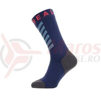 Sosete SealSkinz Warm Weather mid length hydrostop navy/grey/red