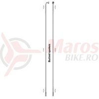 Spita Sapim Race inox 14G 298 mm J-Bend argintie cu niplu Polyax alama 14G 12 mm placat nickel