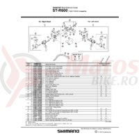 ST-R600 Shimano ansamblu corp maneta stanga