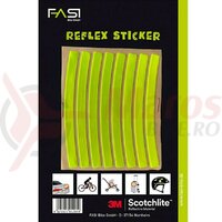 Stickere reflectorizante Fasi Reflex - 8 benzi, galben