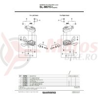 Suruburi prindere capac Shimano SL-M670-I