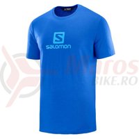 Tricou activitati urbane Salomon Coton Logo SS Tee nautical blue barbati