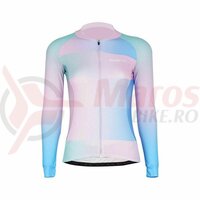 Tricou Ciclism Dame Darevie Albastru/Roz
