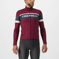 Tricou cu maneca lunga Castelli Pissista, Visiniu/Bleumarin