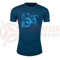 Tricou Force Flow maneci scurte albastru