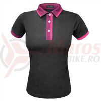 Tricou polo FUNKIER Bari W Active Women S/S - Black/Pink