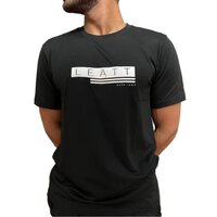 Tricou T-Shirt Leatt Black/White Logo
