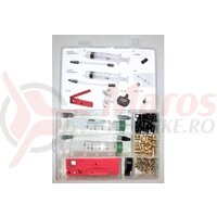 Trusa Scule Tektro Tackle Box Bleeding Kit, Seringi, Placute, Fitinguri, Cutter
