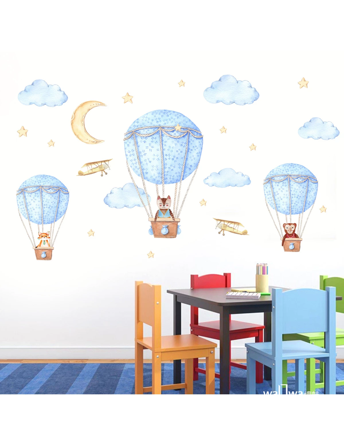 Autocolant de perete animale-balon 140x80cm m28