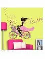Autocolant de perete fetiță pe bicicleta 70x140cm 5
