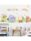 Autocolant de perete Happy animals 54x129cm 4