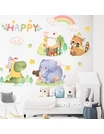 Autocolant de perete Happy animals 54x129cm 3