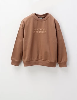 Bluza ANYTHING IS POSSIBL, maro 116 (5-6 ani)