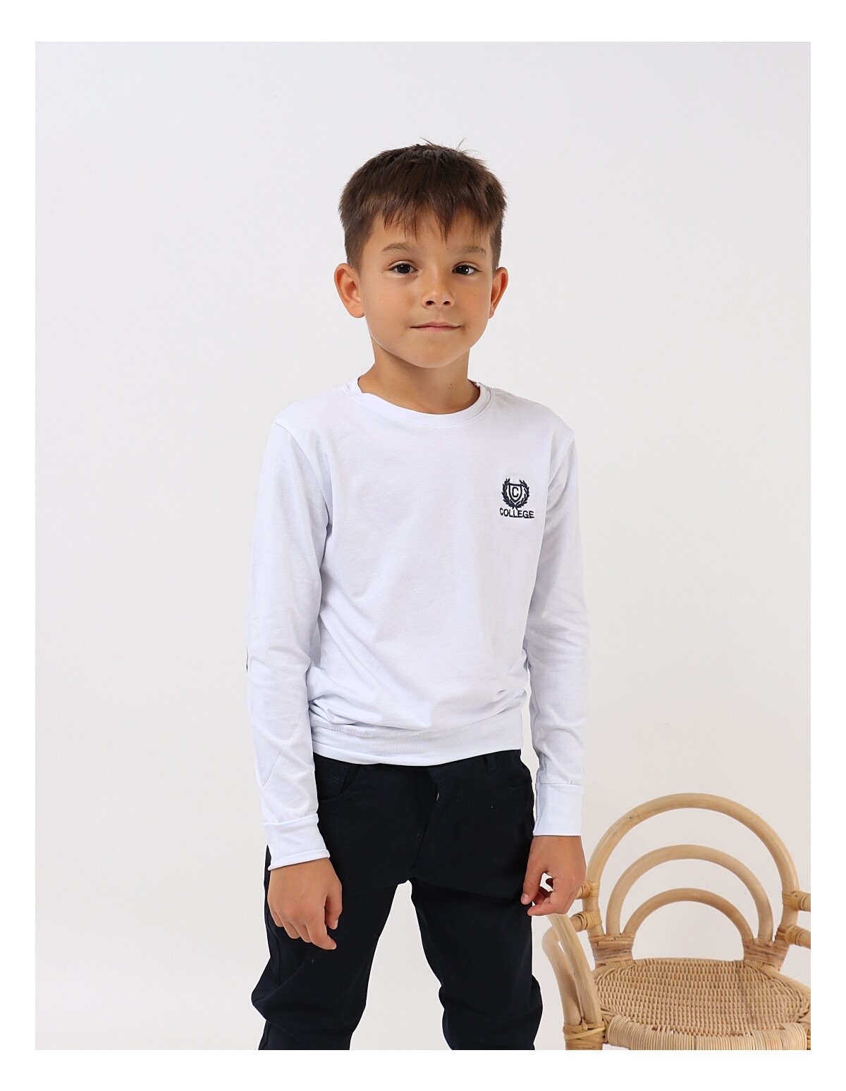 Bluza College model alb