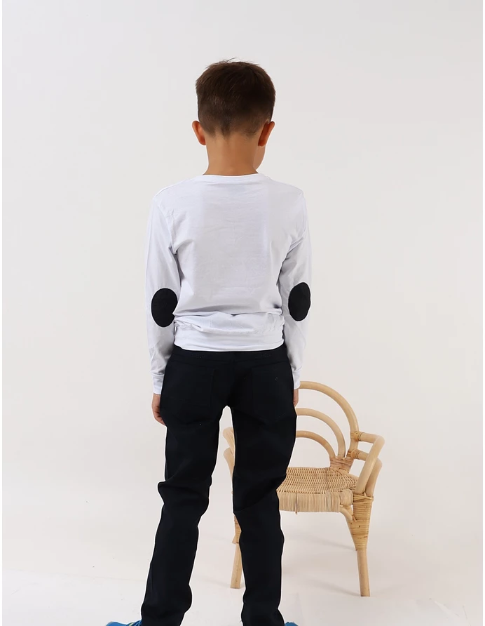 Bluza College model alb picture - 4