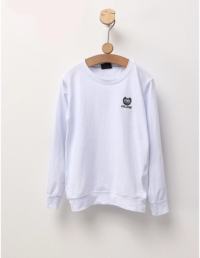 Bluza College model alb picture - 2