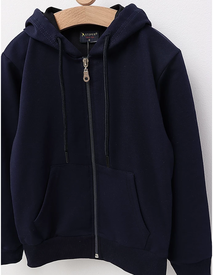 Bluza de trening Boy Fashion, bleumarin picture - 2