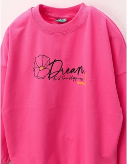 Bluza Dream, gaseste-ti fericirea, ciclam