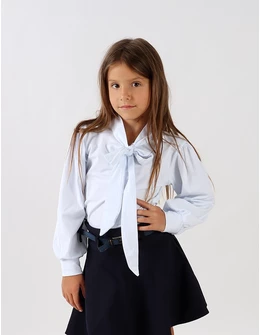 Bluza fete, Maneci bufante si fundita, alb