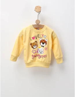 Bluza flausata animalute galben by FDY