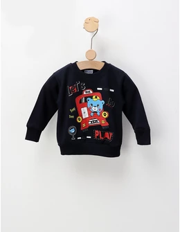 Bluza flausata Lets go bleumarin by FDY
