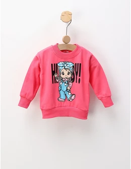 Bluza flausata roz aprins fetita by FDY
