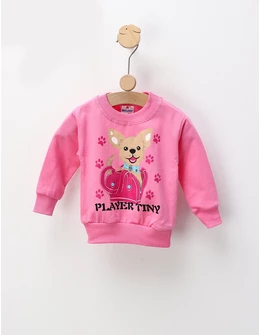 Bluza flausata roz catelus by FDY
