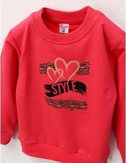 Bluza Heart Style, ciclam