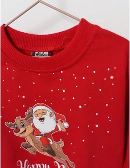 Bluza HNY SANTA model rosu 2