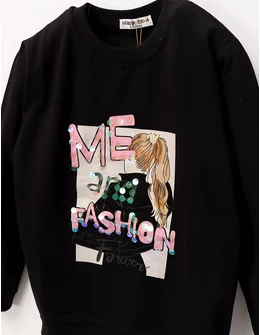Bluza ME and FASHION fetite, negru
