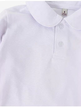 Bluza pentru fetite stil POLO model alb 2