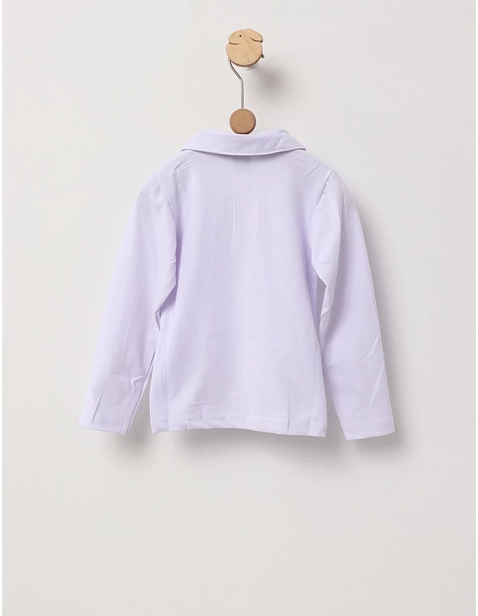 Bluza pentru fetite stil POLO model alb picture - 7