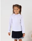 Bluza pentru fetite stil POLO model alb picture - 1