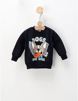 Bluza plusat Dogs Are Cool, bleumarin
