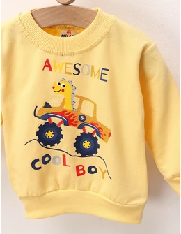 Bluza plusata Awesome, galben
