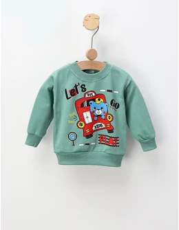 Bluza plusata Go Play Bus, verde