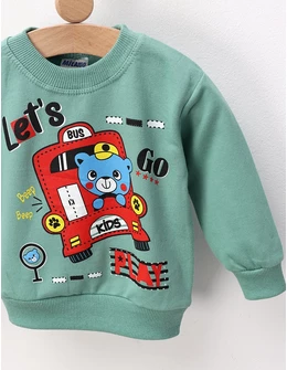 Bluza plusata Go Play Bus, verde