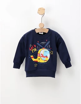 Bluza plusata Let s Fly, bleumarin