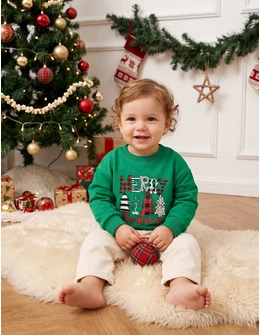 Bluza plusata Merry Christmas verde