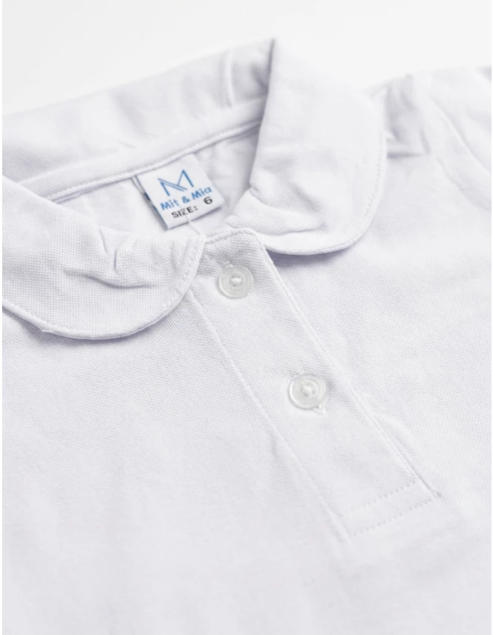 Bluza polo scoala fetite, premium, alb picture - 2