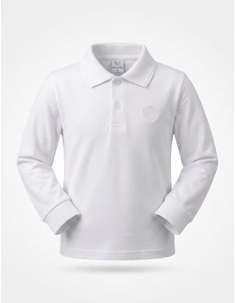 Bluza polo scoala, premium, alb
