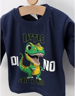 Bluza subtire, Cute and Wild, bleumarin