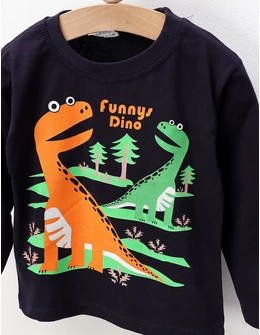 Bluza subtire Funny Dino, bleumarin