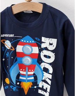 Bluza subtire Rocket Adventure, bleumarin