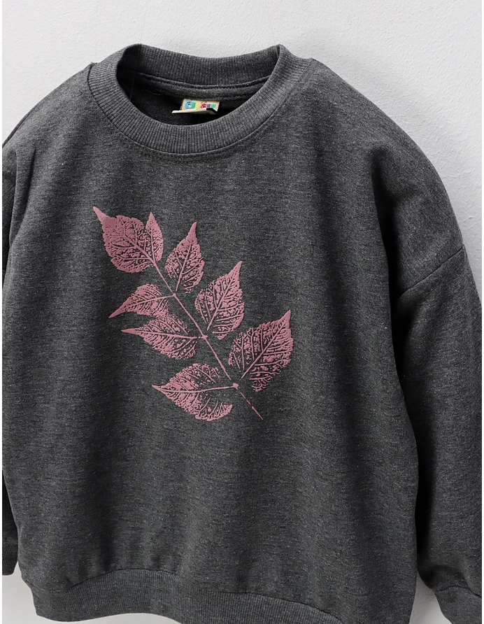 Bluza Sweet Leaf, gri inchis picture - 2