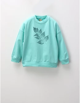 Bluza Sweet Leaf, turcoaz