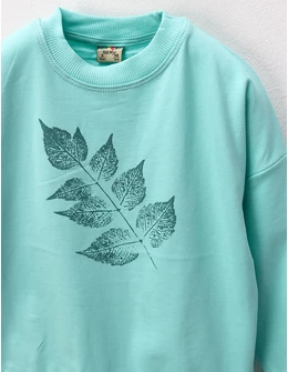 Bluza Sweet Leaf, turcoaz