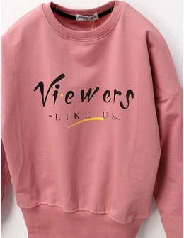 Bluza Viewers LIKE us, roz prafuit