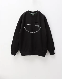 Bluza You Smile, negru