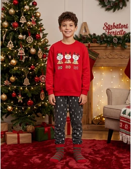 Bluzita Craciun Ho Ho Ho Reni rosu